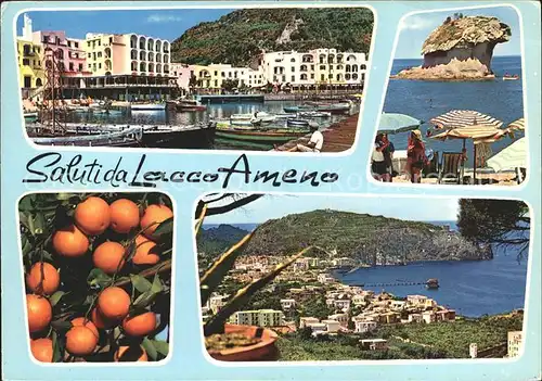 Lacco Ameno Orangen Strand Hafen Kat. Ischia Insel Golfo di Napoli