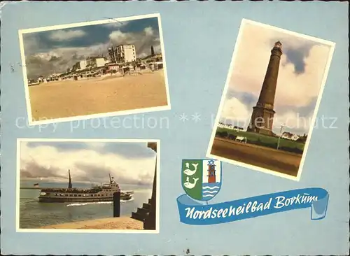 Borkum Nordseebad Turm Faehre Strand / Borkum /Leer LKR