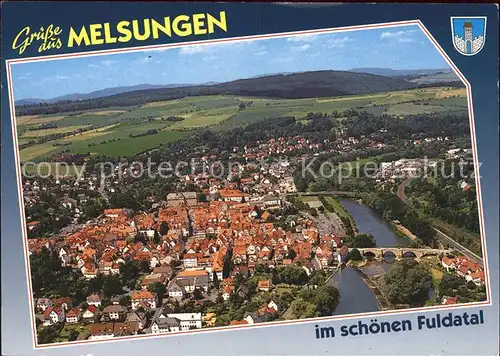 Melsungen Fulda Fliegeraufnahme / Melsungen /Schwalm-Eder-Kreis LKR
