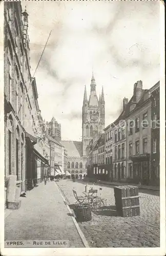 Ypres Ypern West Vlaanderen Rue de Lille Eglise Kat. 