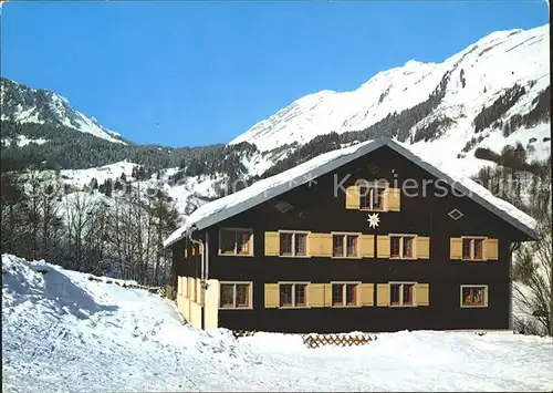 Au Bregenzerwald Berghaus des DAV mit Kanisfluh Kat. Schoppernau