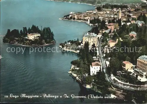 Pallanza Fliegeraufnahme Lago Maggiore Kat. Italien