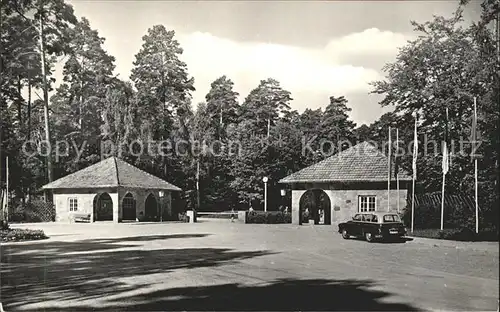 Werbellinsee Altenhof Pionierrepublik Wilhelm Pieck Haupteingang Kat. Schorfheide