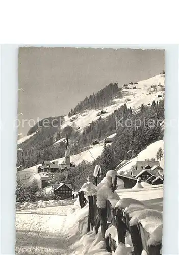 Walsertal Kleinwalsertal Teilansicht Kat. Oesterreich