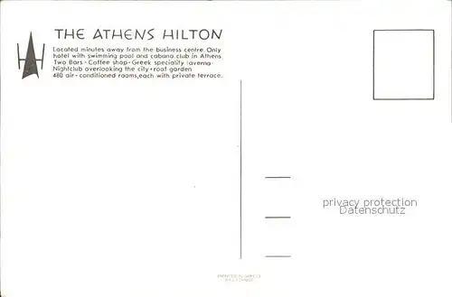 Athen Griechenland Hilton Kat. 