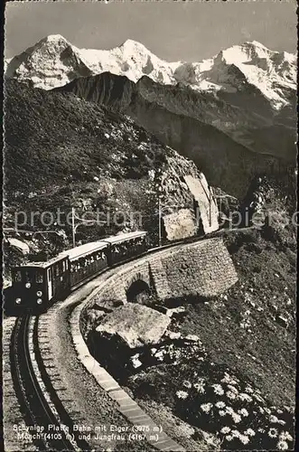 Schynige Platte Bahn Eiger Moench Jungfrau Kat. Eisenbahn