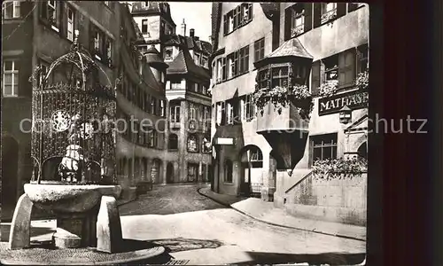 Stuttgart Altstadt Hans im Glueck Brunnen Kat. Stuttgart