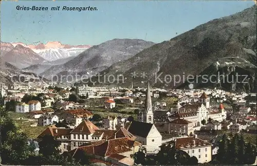 Gries Quirein Bozen mit Rosengarten / Bozen /Trentino Suedtirol