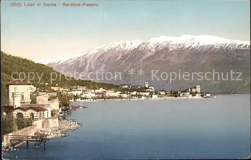 Gardone Riviera Lago di Garda Panorama Kat. Italien