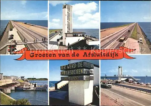 Afsluitdijk Abschlussdeich Details Kat. Niederlande