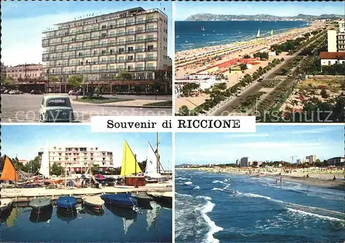 Riccione Hotelkomplex Strand Bootshafen Kat. Italien