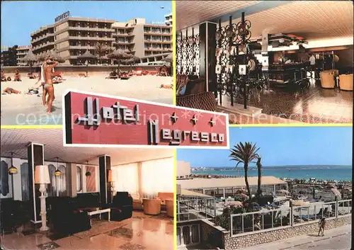 Playa de Palma Mallorca Hotel Negresco Lounge Strand Kat. Spanien