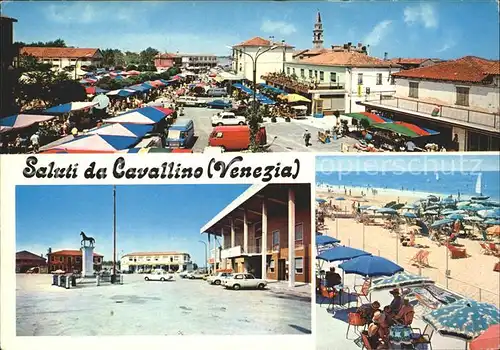 Cavallino Venezia Marktplatz Denkmal Strand Kat. 