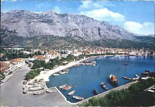 Makarska Dalmatien Hafenpartie Fliegeraufnahme Kat. Kroatien