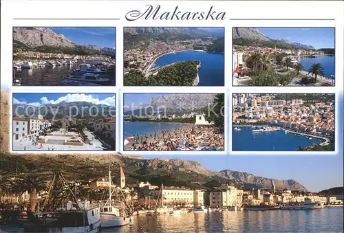 Makarska Dalmatien Panorama Hafen Orts  und Teilansichten Kat. Kroatien