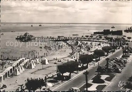 Arcachon Gironde Strand Seebruecke Kat. Arcachon