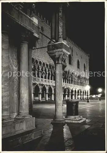 Venezia Venedig Palazzo Ducala bei Nacht Kat. 