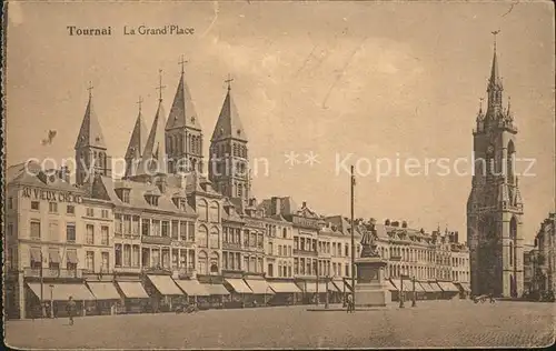 Tournai Hainaut La Grande Place Monument Tour Eglise Kat. 