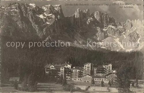 Karersee Suedtirol Hotel Karersee Carezza al lago Dolomiti Kat. Welschnofen