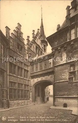 Anvers Antwerpen Entree et loggia du Musee du Steen Kat. 