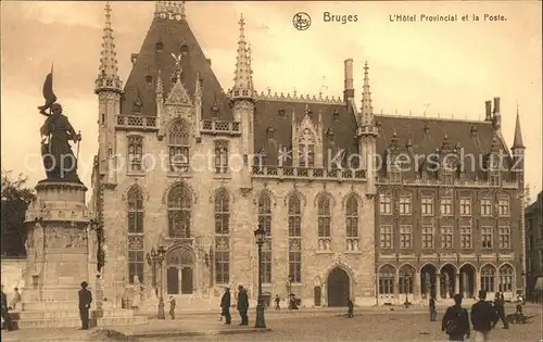 Bruges Flandre Hotel Provincial et la Poste Monument Kat. 