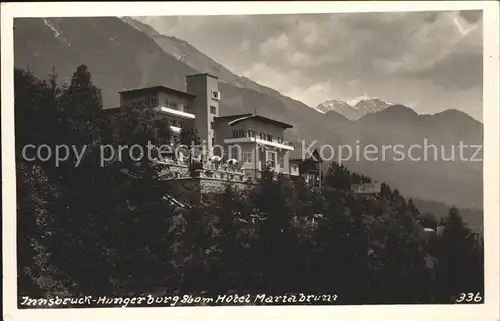 Hungerburg Innsbruck Hotel Mariabrunn Alpenblick Kat. Innsbruck