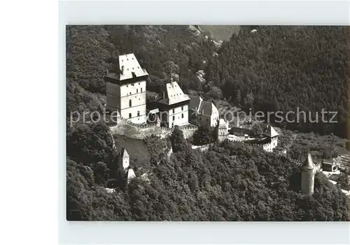 Karlstejn Schloss Fliegeraufnahme Kat. Tschechische Republik