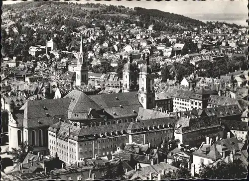 St Gallen SG Stadtbild mit Rosenberg Stiftskirche Kat. St Gallen