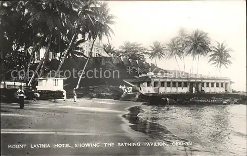Ceylon Sri Lanka Mount Lavinia Hotel Bathing Pavilion Kat. 