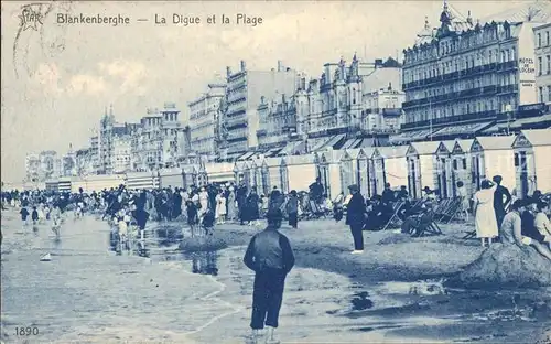 Blankenberghe La Digue et la Plage Kat. 