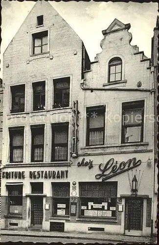 Bruxelles Bruessel Friture Restaurant Leon Kat. 