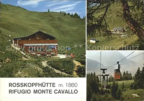Rifugio Vicenza Rosskopfhuette Monte Cavallo Seilbahn Kat. Langkofelhuette St Christina