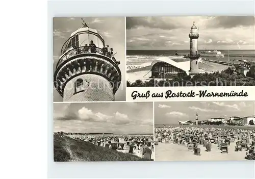 Rostock Warnemuende Leuchtturm Strand  Kat. Rostock