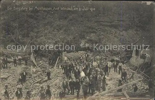 Muehlhausen Elsass Bergsturz Amt Wieslach  Kat. Mulhouse