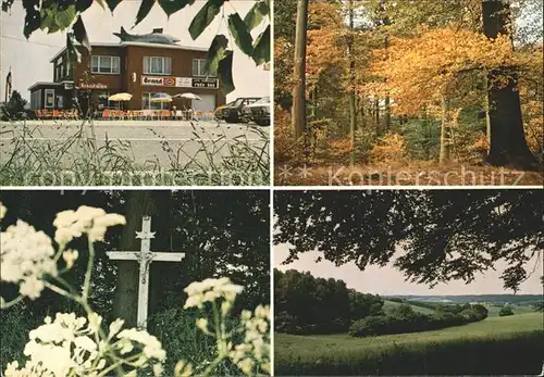 Teuven Restaurant Rode Bos Kreuz Wald Panorama Kat. 