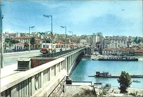 Beograd Belgrad Vue du pont de la Save Kat. Serbien