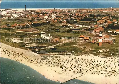 Borkum Nordseebad Suedstrand Fliegeraufnahme / Borkum /Leer LKR