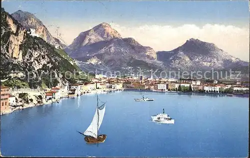 Fasano di Gardone Grand Hotel Segelboot Dampfer Kat. Brescia