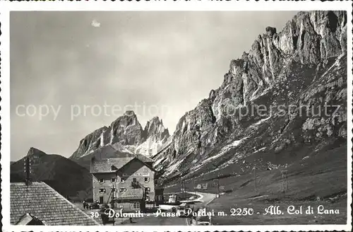 Dolomiti Passo Pordoi Albergo Col di Lana Kat. Italien