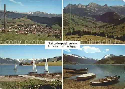 Sihlsee SZ Satteleggstrasse Waegital Einsiedeln  Kat. Einsiedeln