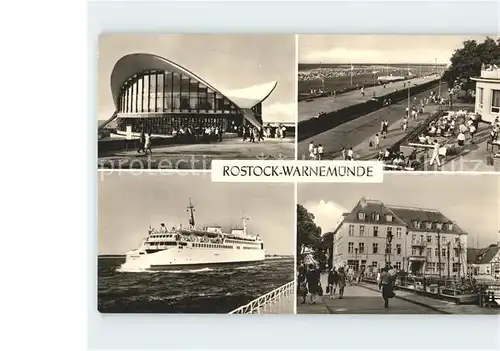 Rostock Warnemuende Gaststaette Teepott Strandpromenade Faehrschiff Warnemuende  Kat. Rostock