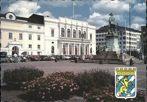 Goeteborg Gustaf Adolfs Torg Monument Wappen Krone Kat. 