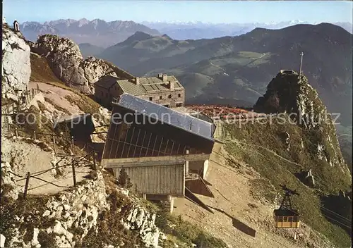 Wendelsteinhaus Wendelsteinbahn Blick zum Wilden Kaiser Kat. Bayrischzell