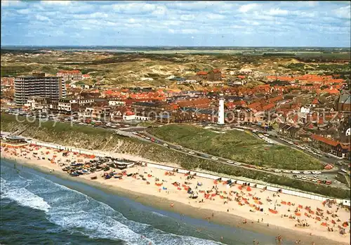 Egmond aan Zee Panorama Strand Fliegeraufnahme Kat. Niederlande