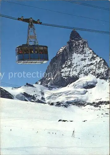 Zermatt VS Luftseilbahn Trockener Steg Matterhorn Walliser Alpen Wintersportplatz Kat. Zermatt