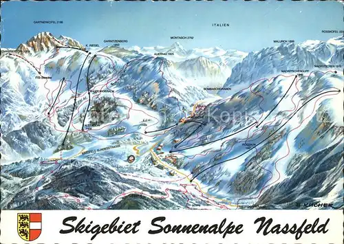 Hermagor Kaernten Skigebiet Sonnenalpe Nassfeld Wintersportplatz Wappen Kat. Hermagor Pressegger See