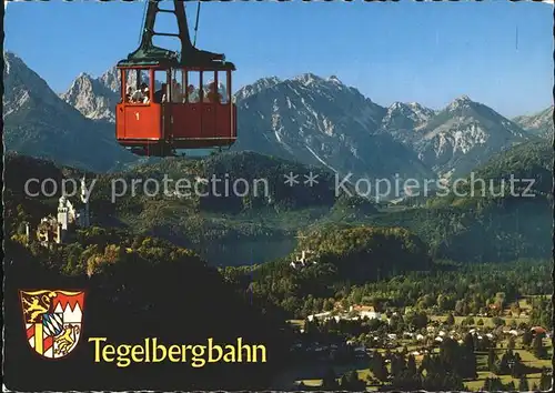 Tegelberg Tegelbergahn Koenigsschloesser Alpsee Tiroler Alpen Kat. Schwangau