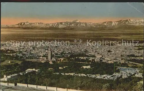 Marrakech Marrakesch Vue panoramique aerienne Montagnes Kat. Marokko