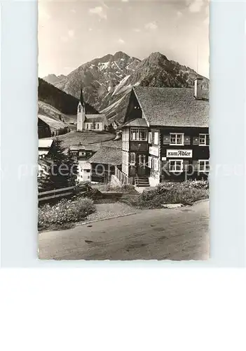 Hirschegg Kleinwalsertal Vorarlberg Gasthof Pension zum Adler Alpenblick Kat. Mittelberg
