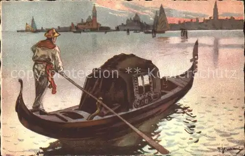 Venezia Venedig La Gondola Kat. 